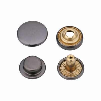 Double Sided Press Stud 12.5mm Snap Fasteners Coats Dresses Handbags 10-100pcs