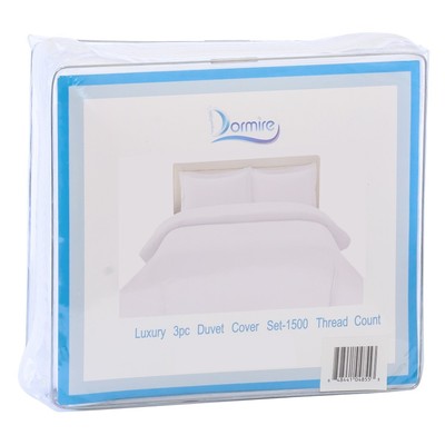 Dormire Ultra Soft 3 Piece Duvet Cover Set with Pillow Shams queen size white Dormire Ultra Soft 3 Piece Duvet Cover Set with Pillow Shams queen size white