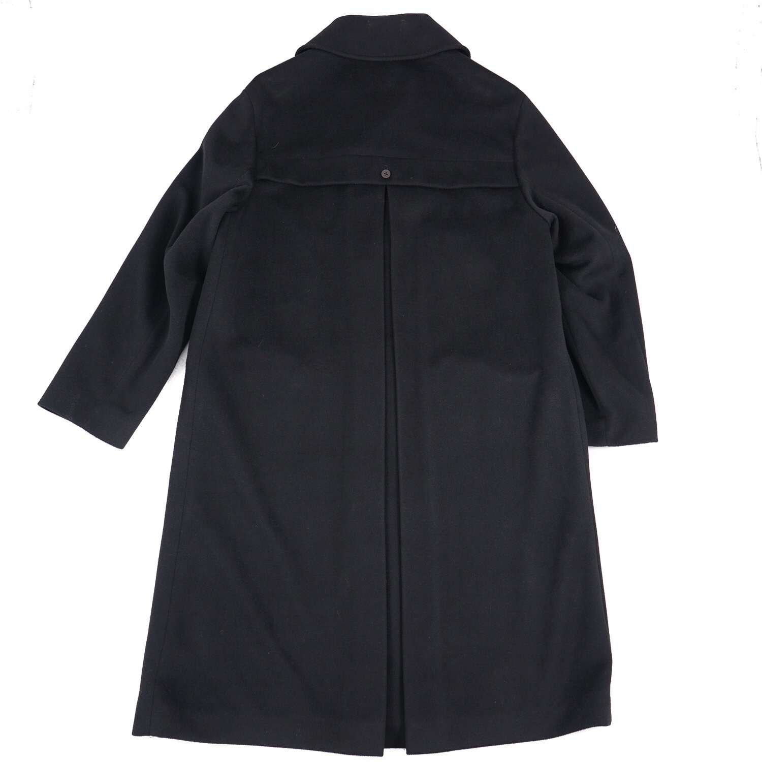 Pre-owned Luigi Borrelli Black Extra-soft Plush Winter Overcoat Xl / 44r Outer Coat
