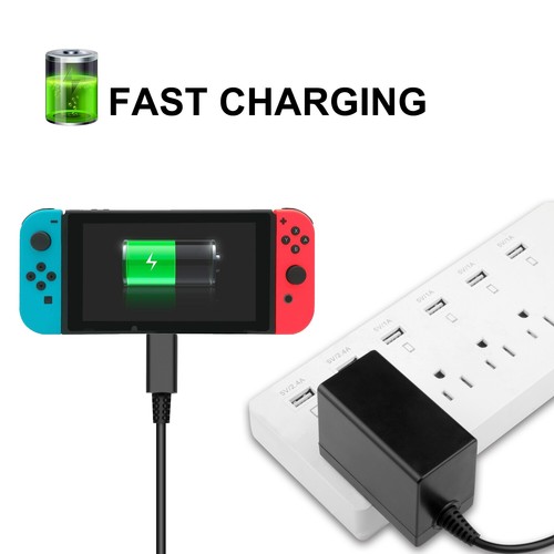 For Nintendo Switch AC Power Supply Adapter Home Wall Travel Charger