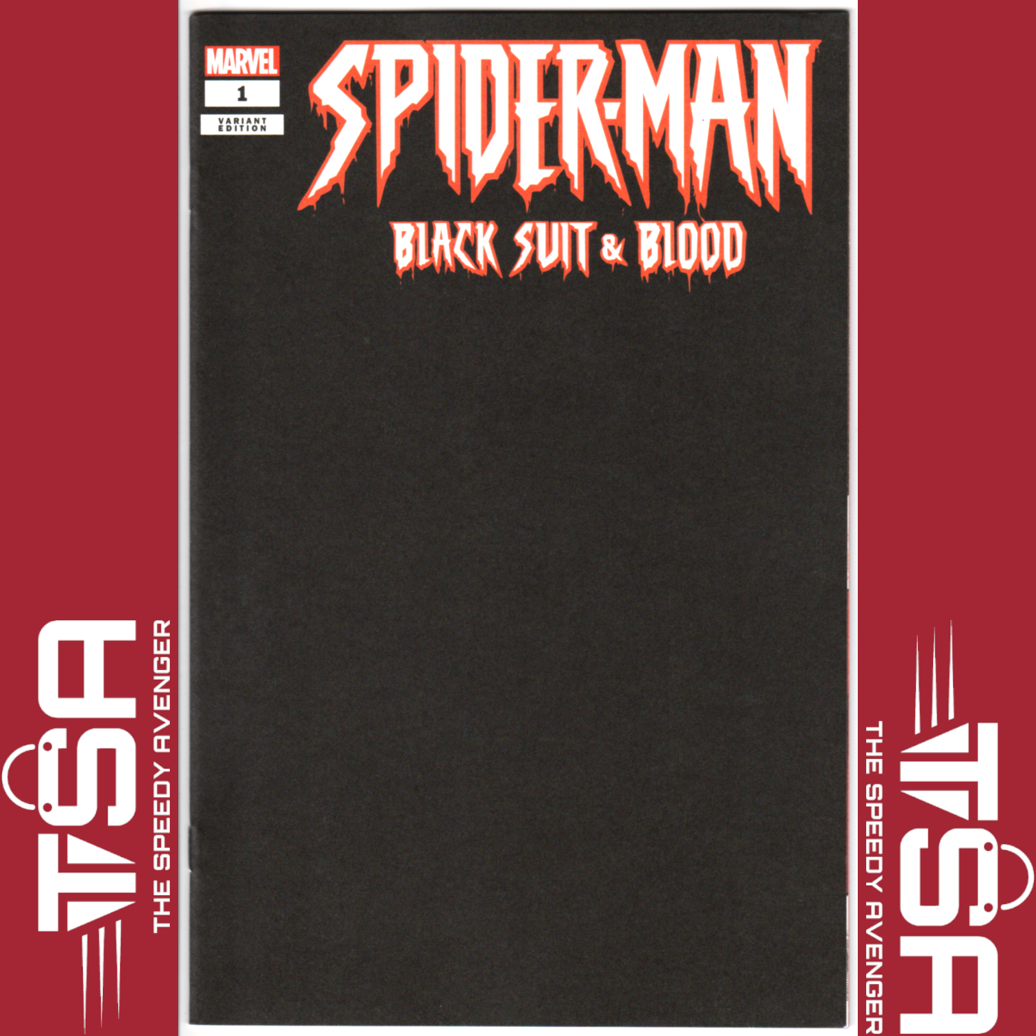 SPIDER-MAN BLACK SUIT & BLOOD #1 Black Blank Cover Variant 2024 Marvel