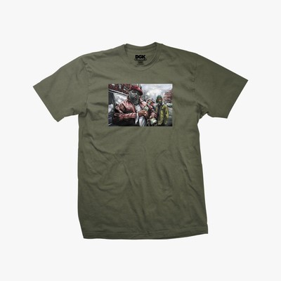 

Футболка мужская DGK In The Bricks SS Lifestyle в стиле милитари зеленый, DGK In The Bricks SS Lifestyle T-Shirt