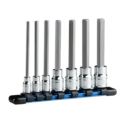 Capri Tools Long Hex Bit Socket Set, Advanced Series, Metric, 7-Piece