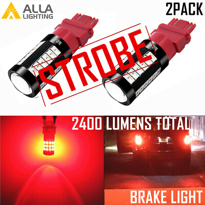 Alla Lighting 3157 33-LED STROBE SOLID Brake Light|DRL|Turn Signal Blinker Red