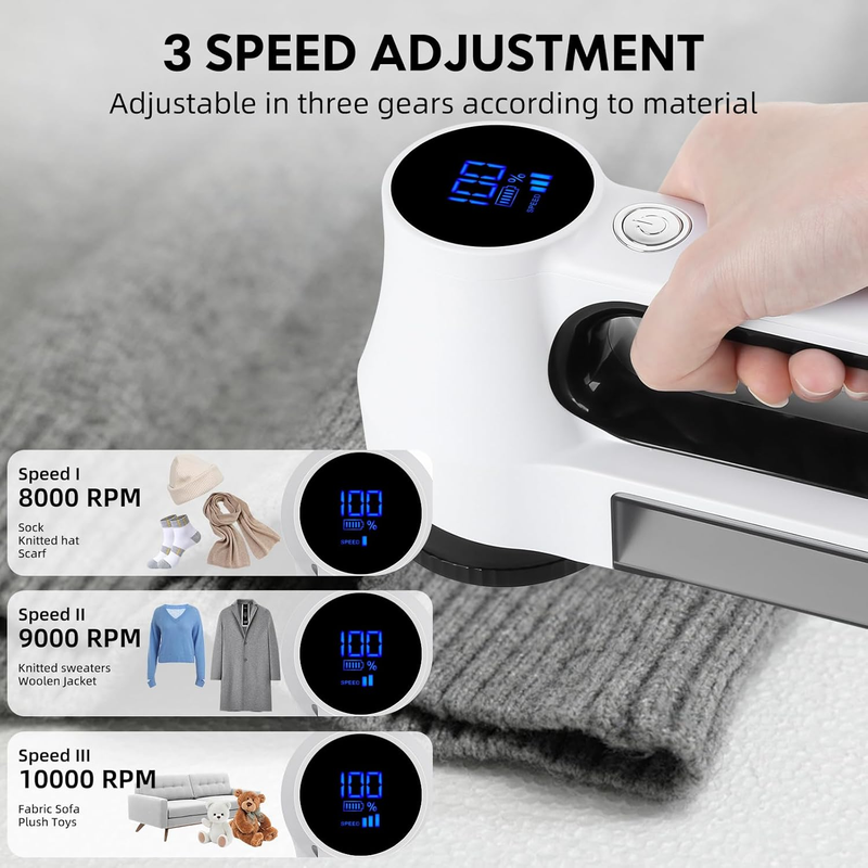 Electric Lint Remover Fabric Shaver for Clothes, Upholstery & Delicate Fabrics –