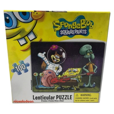 Sponge bob 100 pcs Lenticular puzzle sealed new Sandy Squidward gary 3D affect