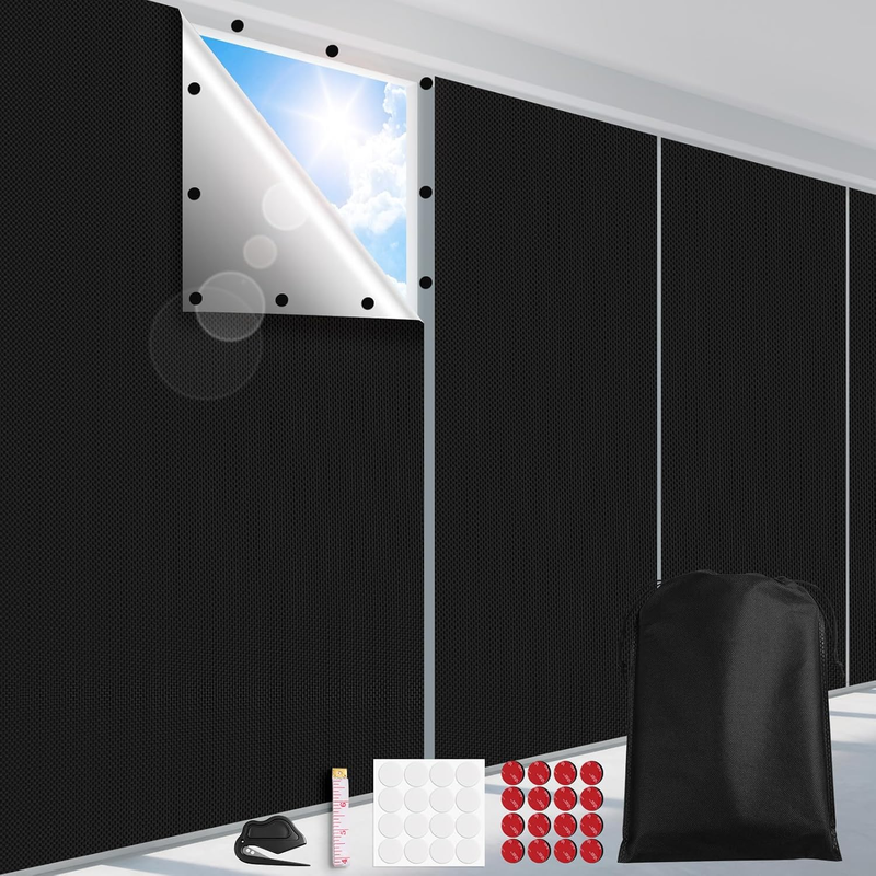 Blackout Curtains for Bedroom, Portable 100% Black Out Window ...