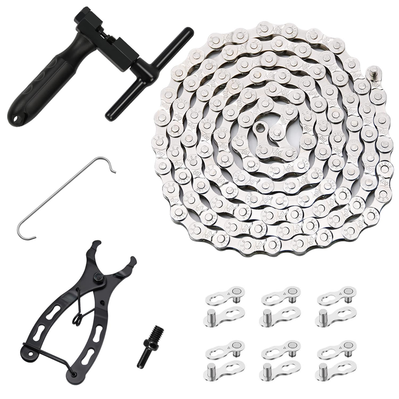 Bike Chain Kit, Single/6/7/8/9/10/11/12 Speed Multi-Function Bike Mechanic