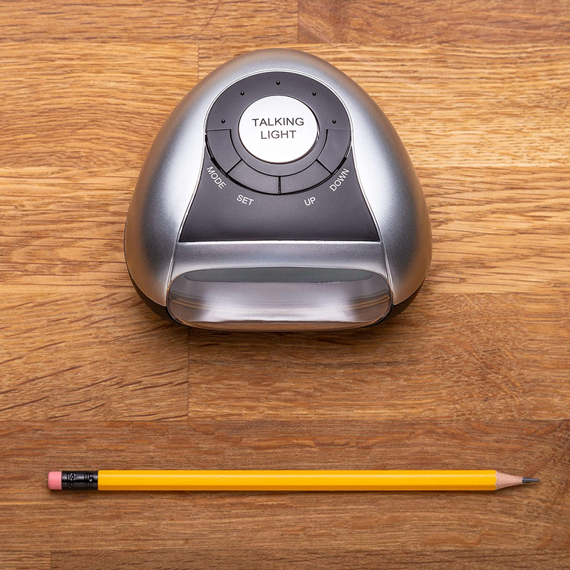 Loud Talking Alarm Clock with Time and Temperature - for Low Vision or Blind (Gr