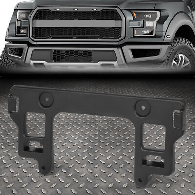 Для 17-19 Ford F-150 Raptor OE Style Черный кронштейн крепления переднего номерного знака