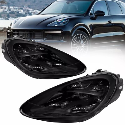 For Porsche Cayenne 2011-2014 Headlights Assembly LED Projector Headlamps Pair