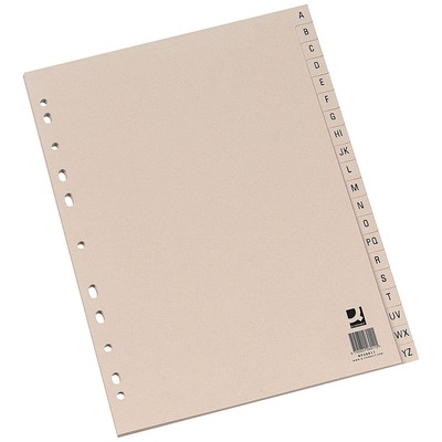 Q-Connect 20-Part A-Z Index Multi-Punched Buff A4 Manilla KF26011