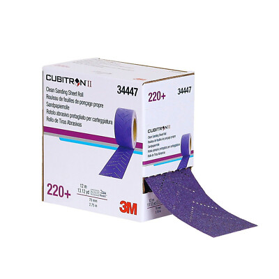 3M Cubitron II 34447 737U Series Multi-Hole Clean Sanding Sheet Roll, 220+ Grit