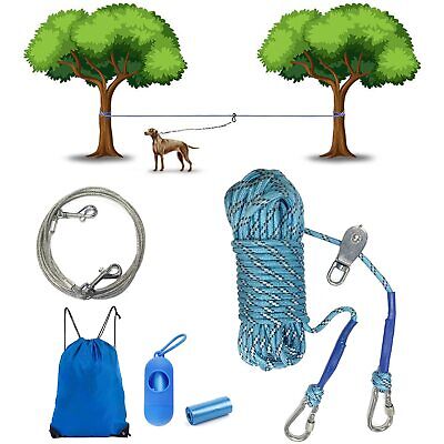 Dog Line Dog Run Tie Out Cable Dog Trolley System for Large Dogs Dog Chains
