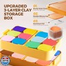 Air Dry Clay 24 Colors, Modeling Clay Kit with Clay Storage Box DIY Tools, Super Light, Soft and Mess-Free Magic Modeling Clay, Kids Art Crafts Gift for Boys and Girls Preschoolers Age 3-12 Year Olds