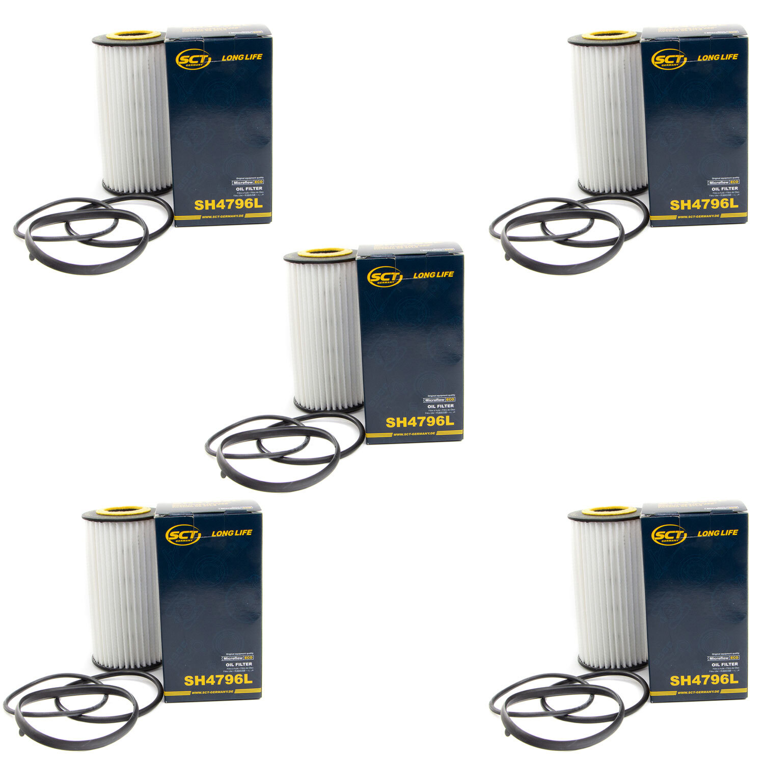 Ölfilter 5 X Filter SH4796 für Audi A3 A4 Ford Kuga Seat Skoda Volvo V70 VW Golf