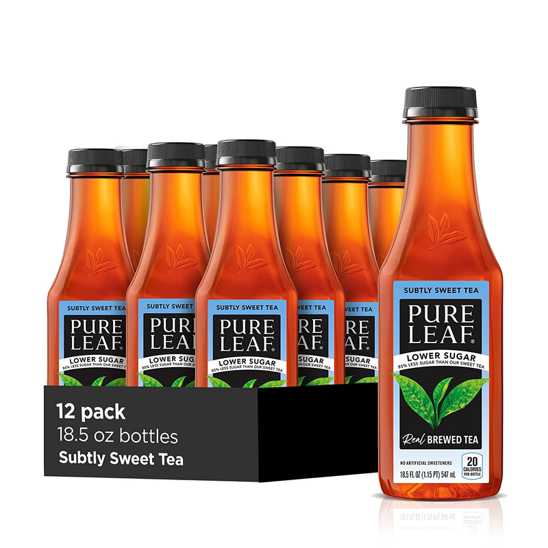Pure Leaf Iced Tea, Subtly Sweet Lower Sugar, 18.5 Ounce Bot