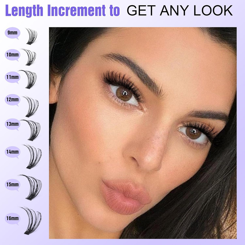 Lash Extension 280pcs Individual Lashes DIY Eyelash Extension Lash Clusters 40D