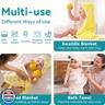 babee Reshinee 2 Pack Baby Hooded Towel,Viscose for Bamboo Baby Bath Towels Soft for Newborn, Baby Girls Shower Gifts, Bath Essential for Toddlers Girls (Lemon, 29”x 29”)