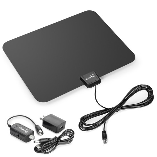 Viewtv 50 Miles Range Flat Hd Digital Indoor Amplified Tv Antenna With Amplifier