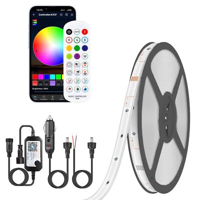 LED Boat Lights Strip 33FT IP67 Marine LED Strip Pontoon Boat Light App Contr...
