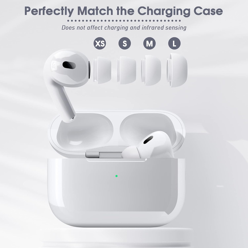 4 Pair Medium Silicone Earbuds for AirPods Pro/AirPods Pro 2 with Noise Cancella