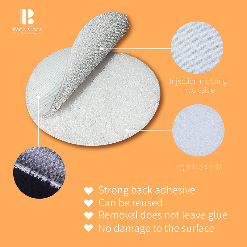 Self Adhesive Dots, Strong Adhesive 1000pcs(500 Pairs) 0.59" Diameter Sticky Bac