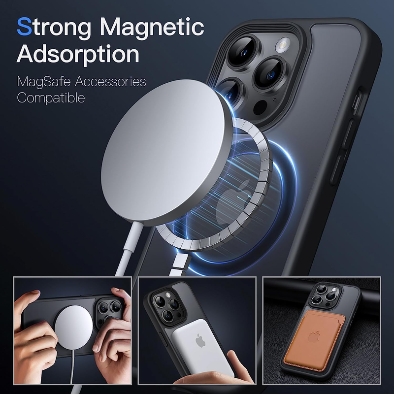 Magnetic Case for iPhone 14 Pro Max 6.7-Inch Compatible with MagSafe, Translucen