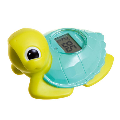 Dreambaby Baby Bath & Room Thermometer - Floating Turtle Toy for Water Temperatu