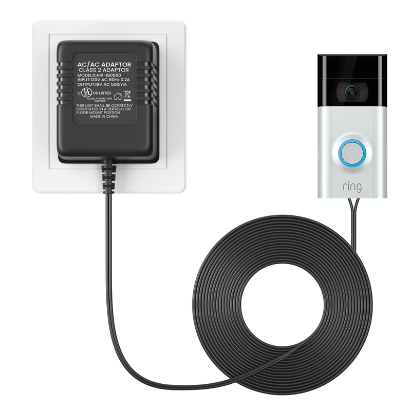 18V UL Listed Power Adapter, for Video Doorbell Power Supply for The Ring Video