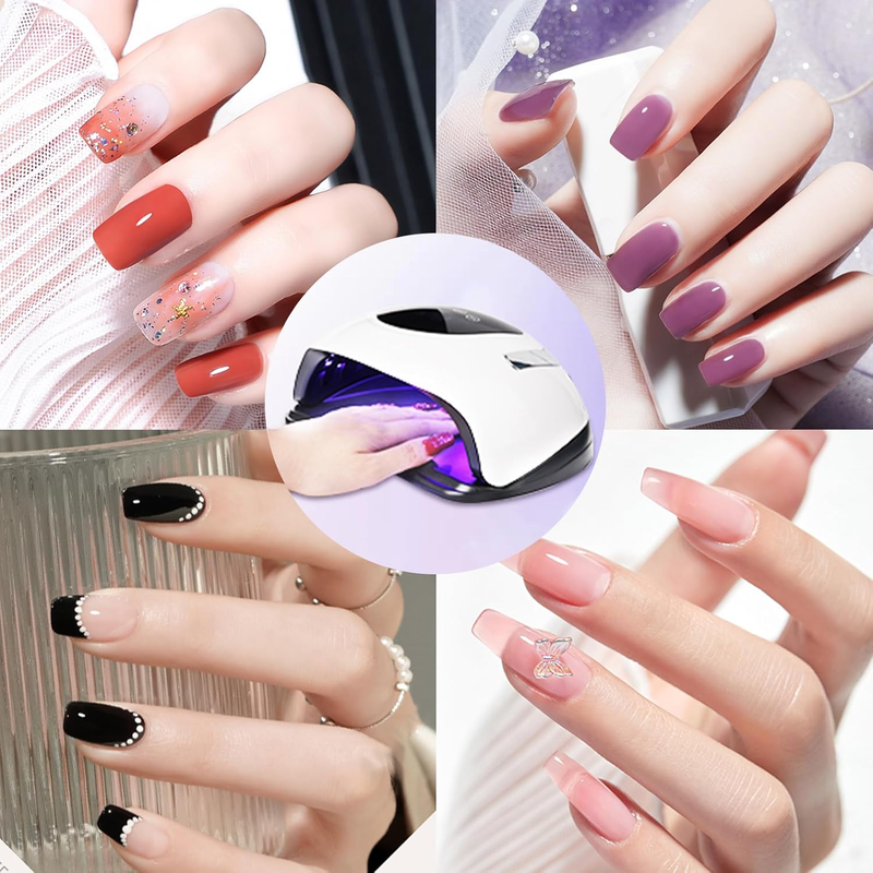 UV Nail Lamp 220W, UV Light for Gel Nails with 57pcs Lamp Beads, Professional LE
