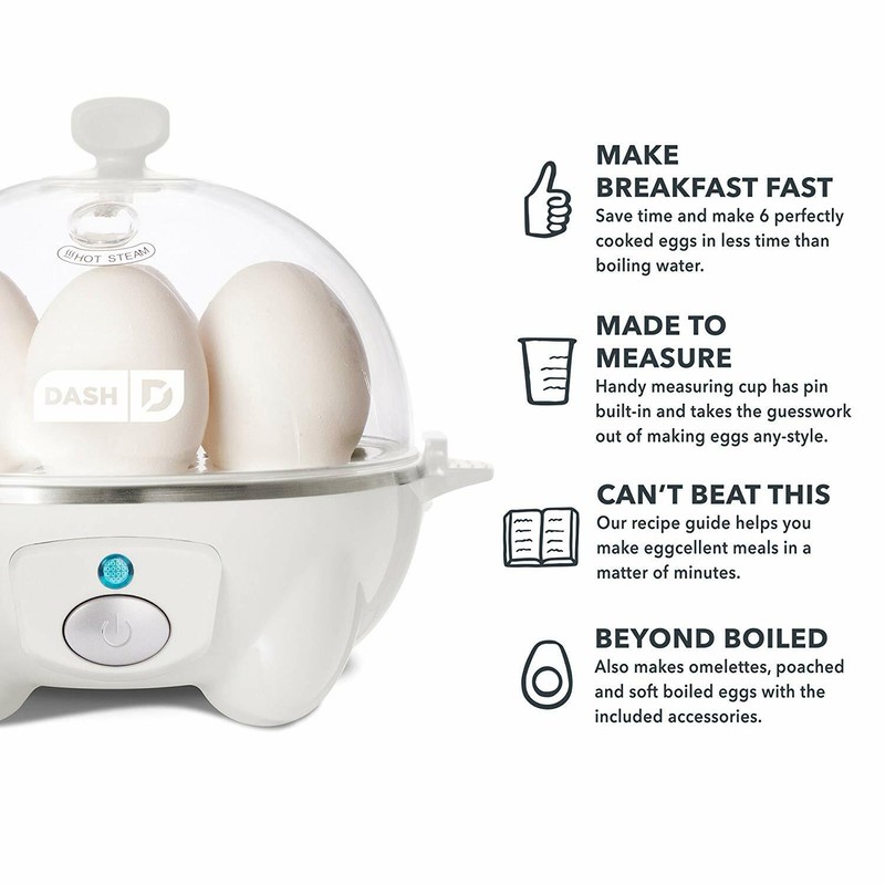 Dash Rapid Egg Cooker: 6 Egg Capacity Electric Egg Cooker for Hard Boiled Eggs