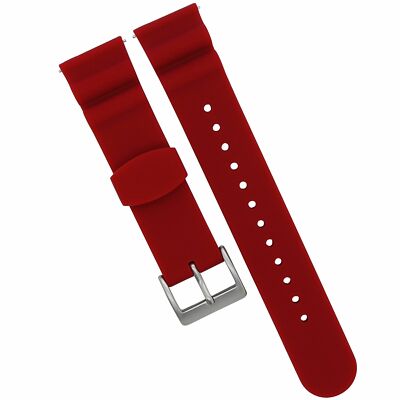 22MM SPORT SILICONE REPLACEMENT WATCH BAND - QUICK RELEASE - Divers Style