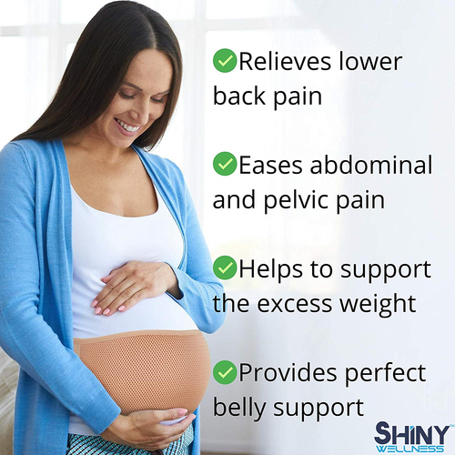 Maternity and Pregnancy Support Belt by Shiny Wellness - Belly Band for Back