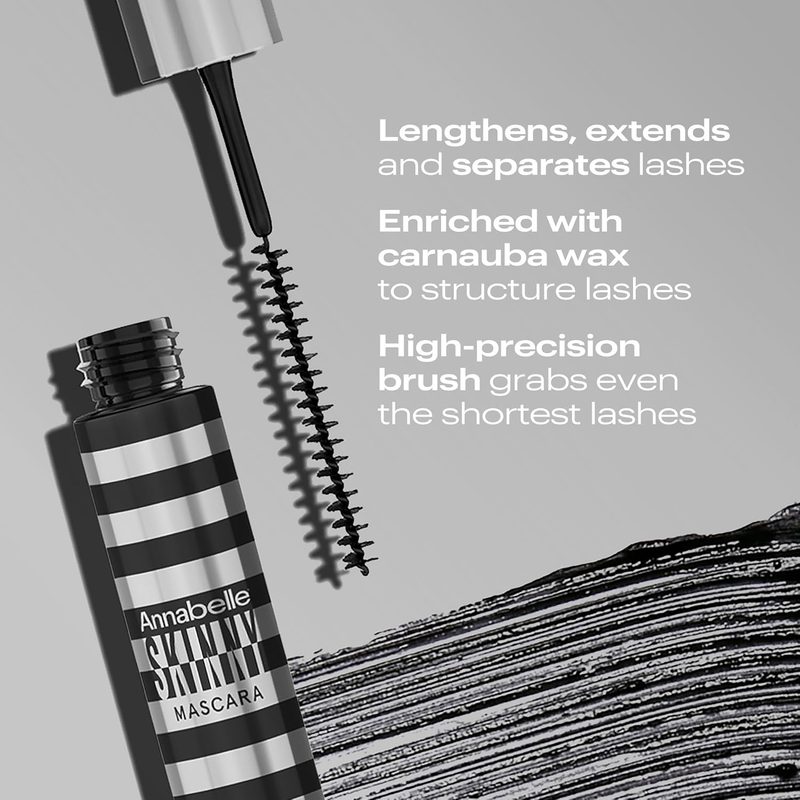 Skinny Mascara, Black, Award-Winning Mascara for Short Lashes, Ultimate Length &