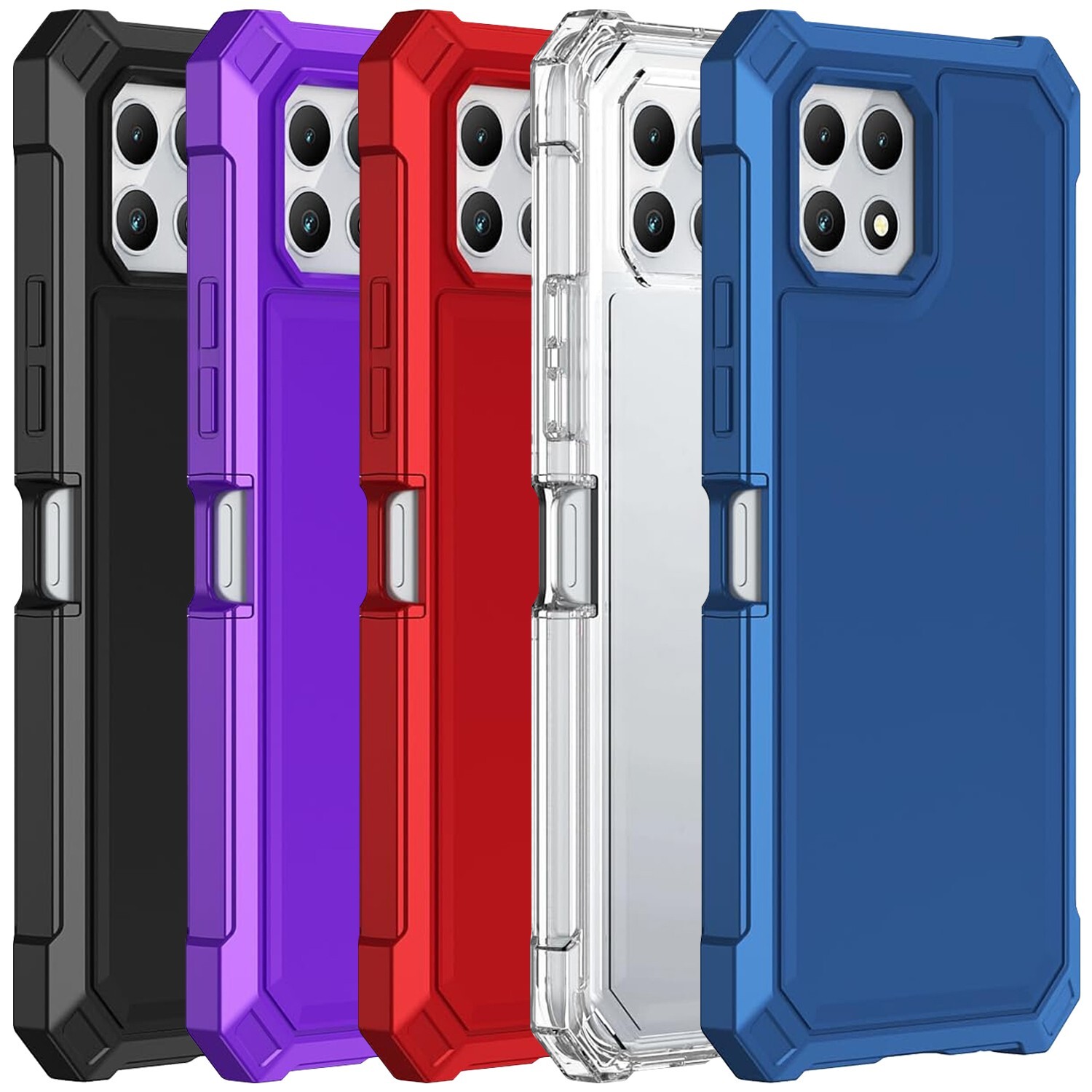 For T-Mobile Revvl 7 / 7 Pro 5G Case 2 Layer Protection Corners TPU Bumper Cover
