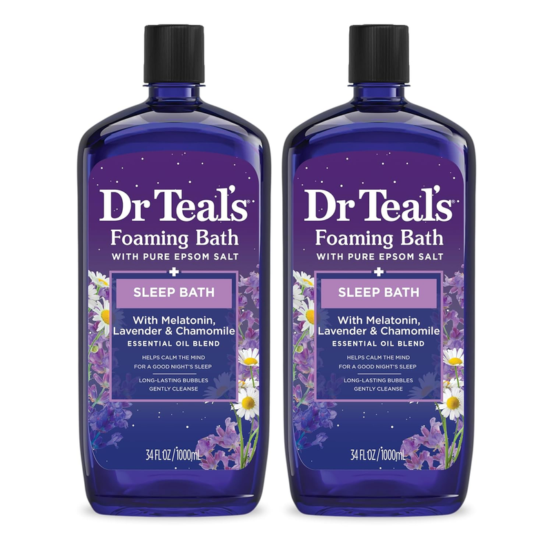 Foaming Bath with Pure Epsom Salt, Sleep Blend with Melatonin ...
