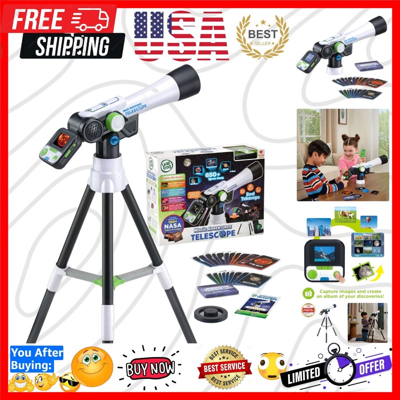 Educational Magic Adventures Telescope: Space Exploration & 20 Cosmic Cards