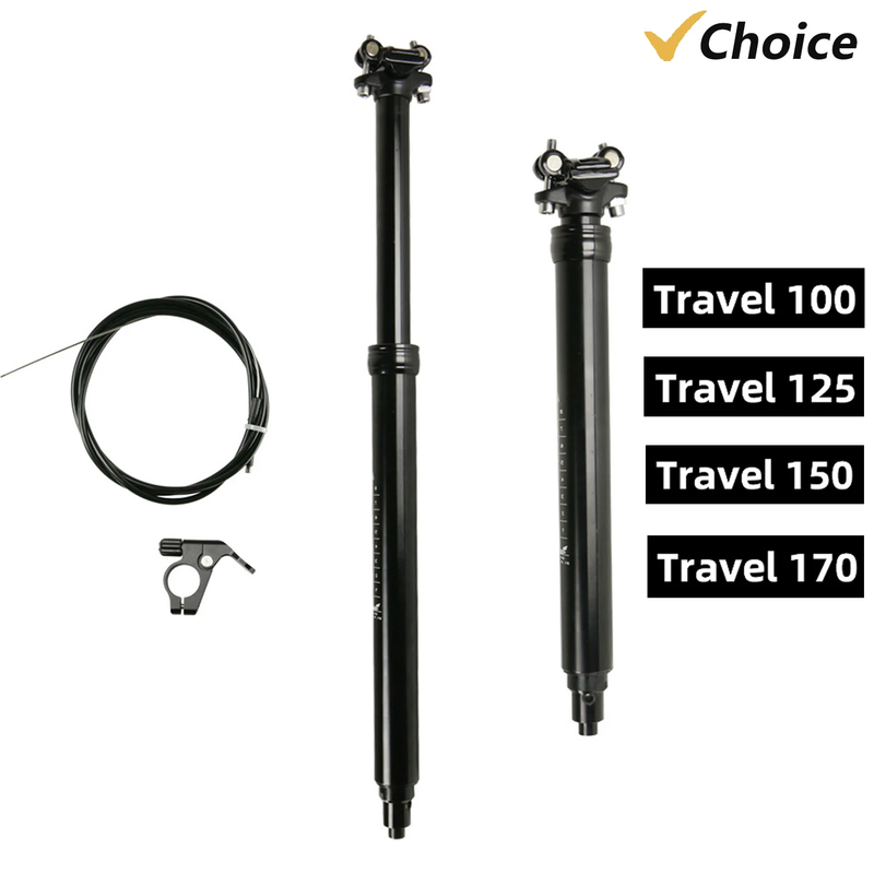 100-170mm Mountain Bike Dropper Post 31.6mm Aluminum Hydraulic Lock Travel Bicyc
