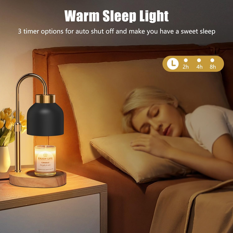 Candle Warmer Lamp with Dimmer Adjustable Height,Vintage Home Decor for Scented