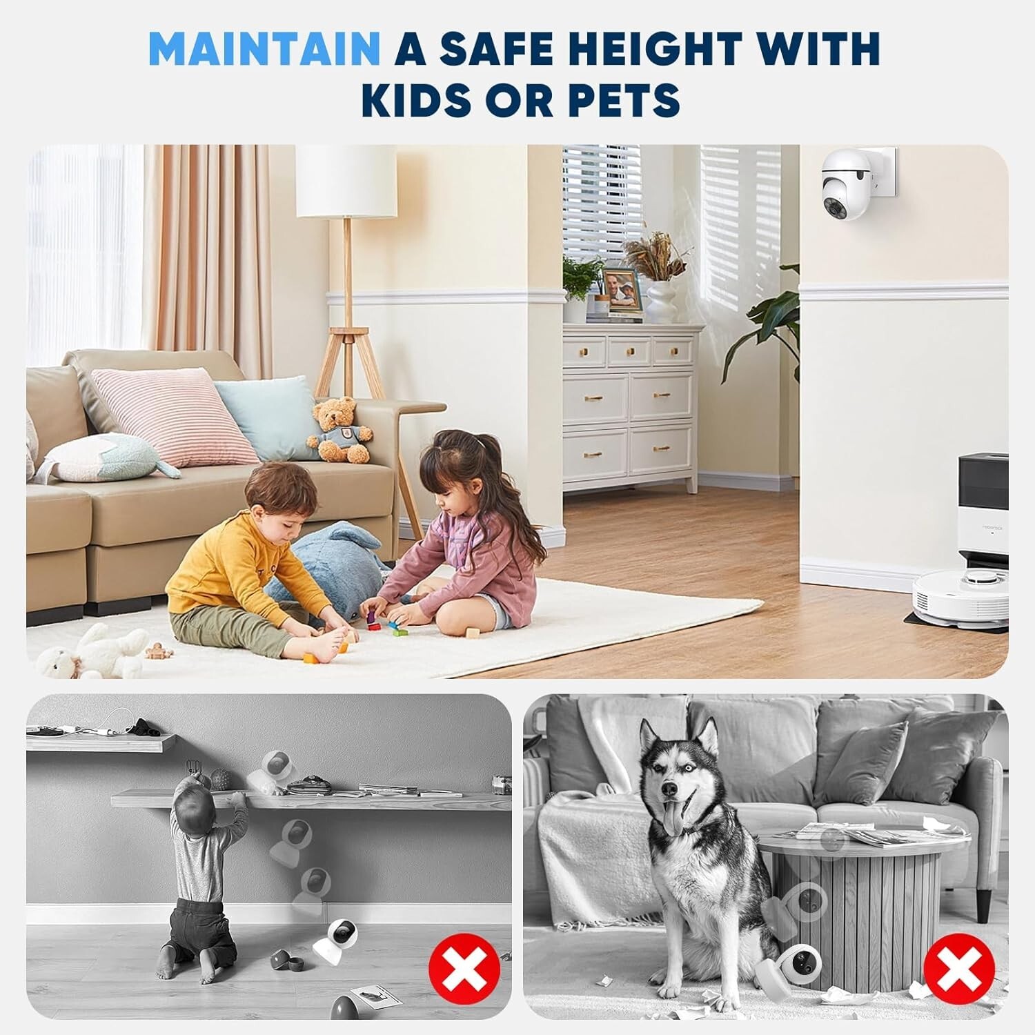 2 -Wireless WiFi Security Camera System Home Night Vision 1080P HD Plug and Play