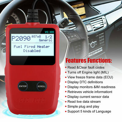 VC309 OBD2 Car Code Reader Scanner Check Engine Light Automotive Diagnostic Tool
