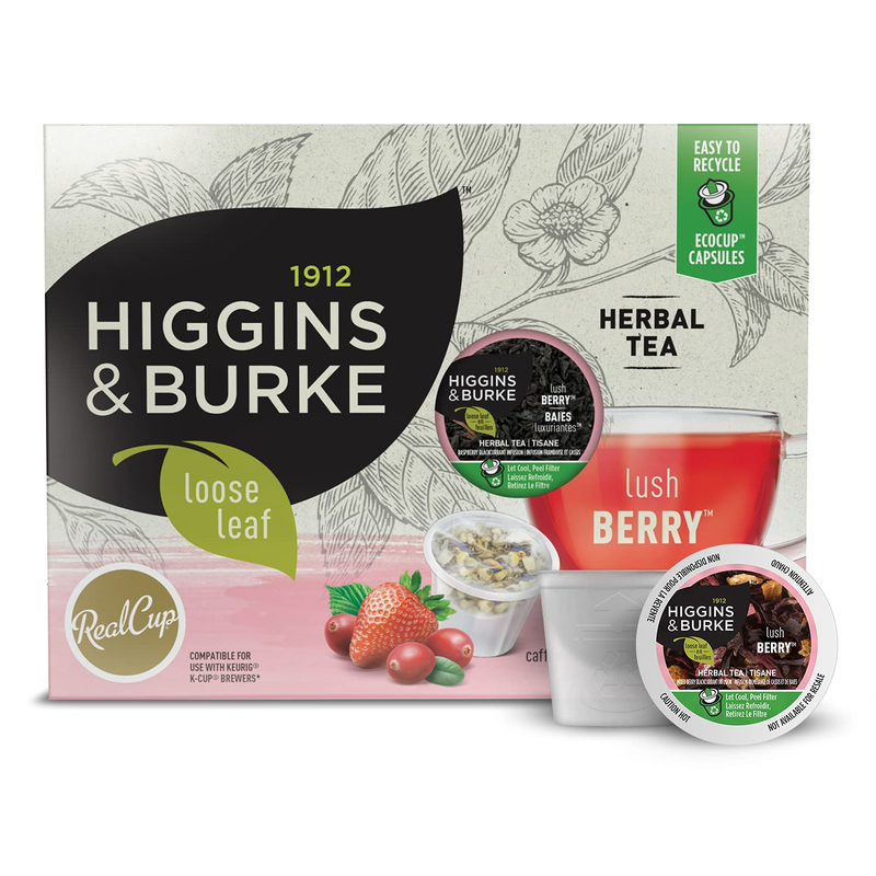 Lush Berry, Loose Leaf, Herbal Tea, Keurig K-Cup Brewer Compatible Pods, 24 Coun