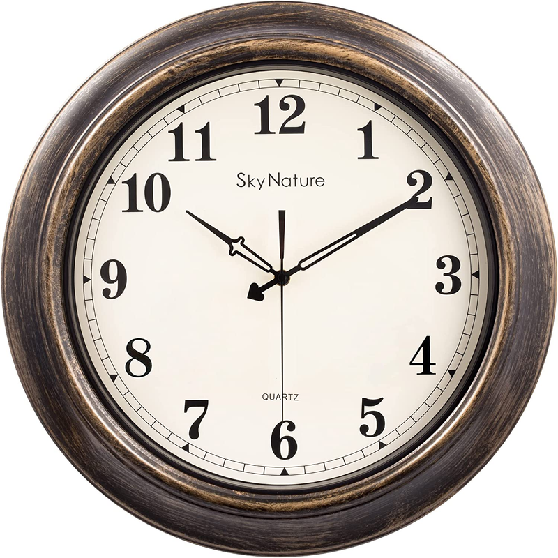 18 Inch Large Wall Clock, Battery Operated Silent Non-Ticking Indoor Outdoor Clo