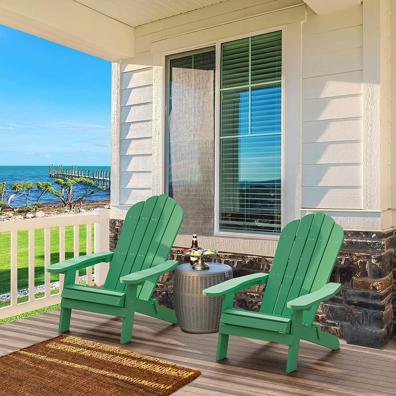 Folding Plastic Chairs For Garden Yard Patio With Cup Holder