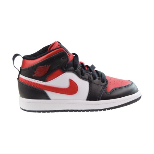 

Обувь Air Jordan 1 Mid (PS) Little Kids Black-Fire Red-White 640734-079