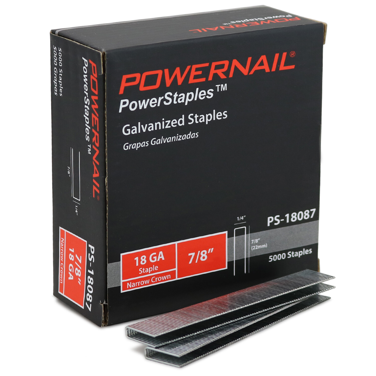 【PSA10】H7-SEC Powernail PS18087 18 Gauge 7/8” Length 1/4