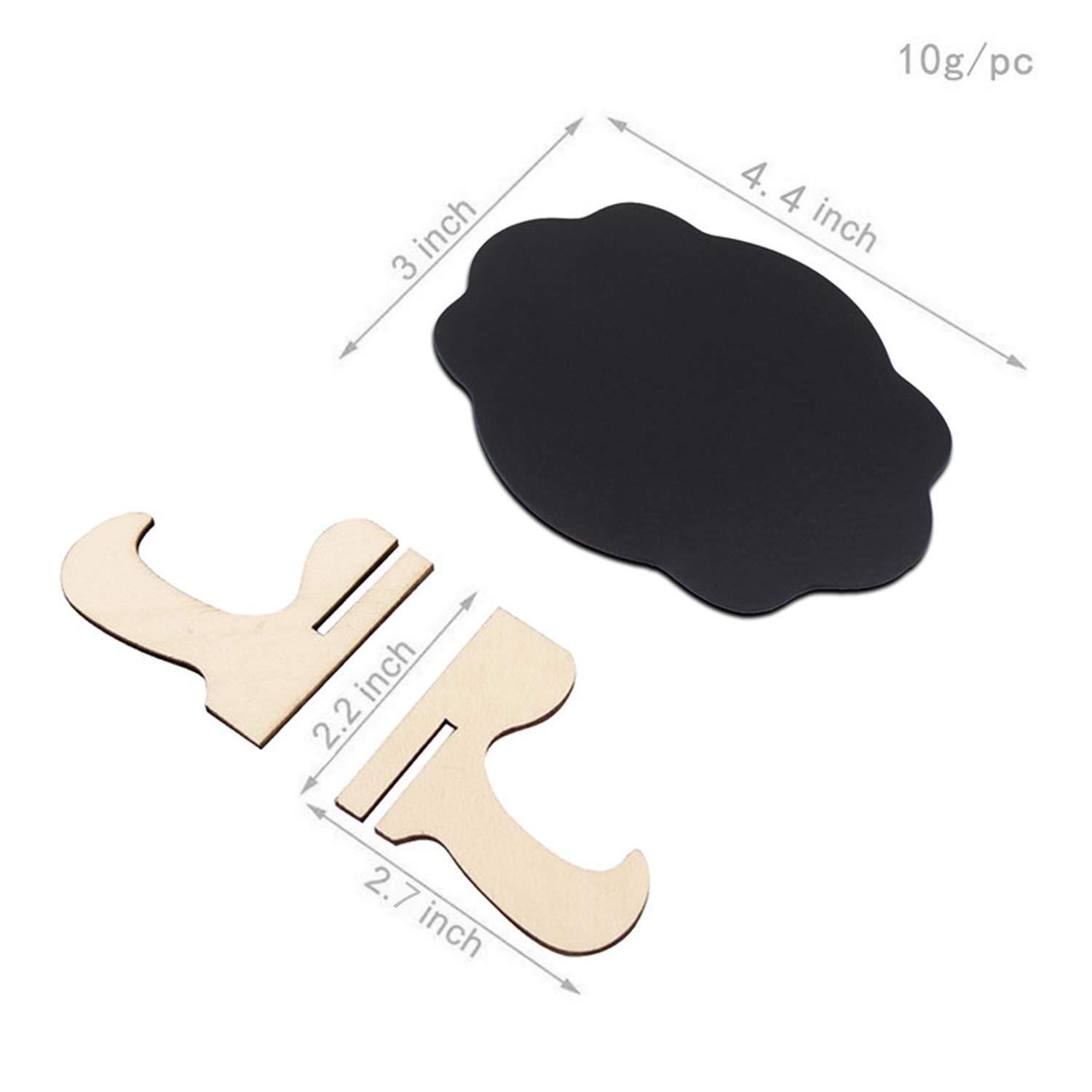 Mini Wood Chalkboards Signs Easy to Wipe Out 12 PCS Thicker Small Blackboard