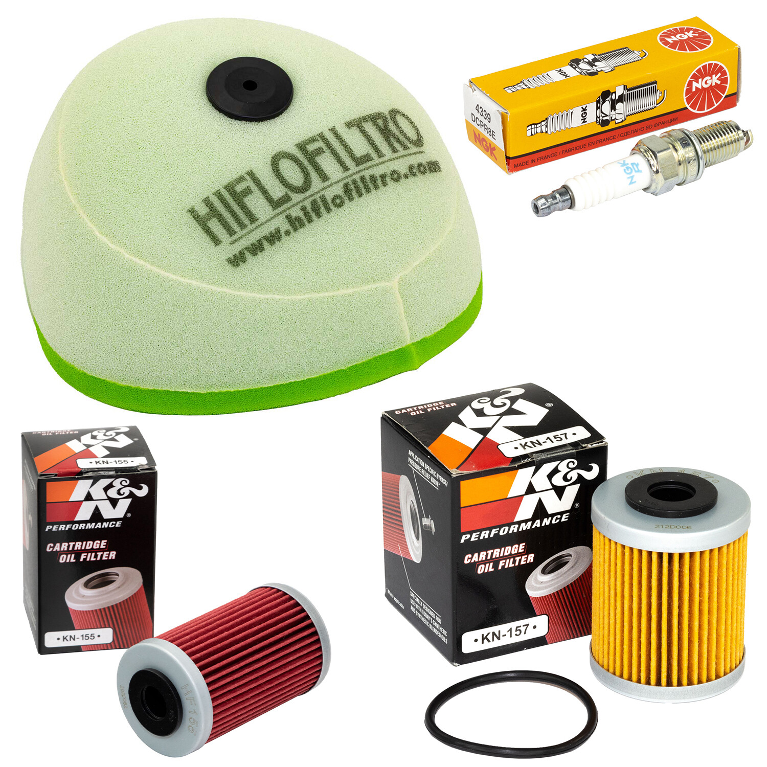 Set Ölfilter Luftfilter Zündkerze Wartung für KTM EXC 525 MXC 525 XC 525 2003-07