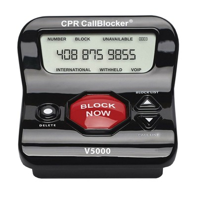 Call Blocker V5000 - Blocks Telemarketing Robo Calls on Home Phone, Easy To Use